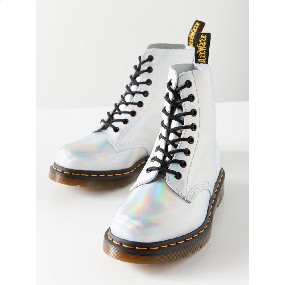 Doc Martens Pascal Iced Metallic Silver/ Iridescent Boot- Womens 9